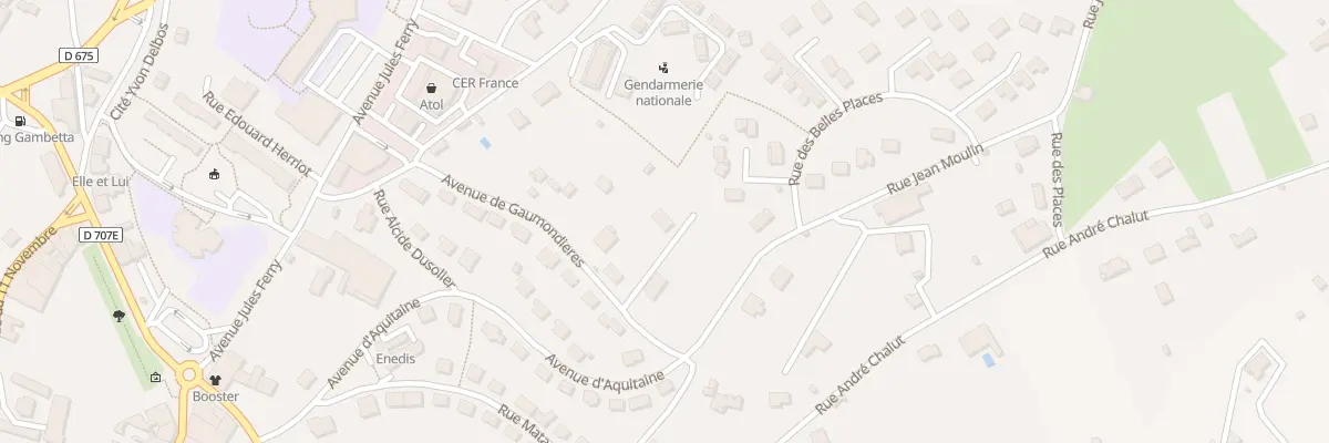 Plan du 15B Av de Gaumondieres à Nontron