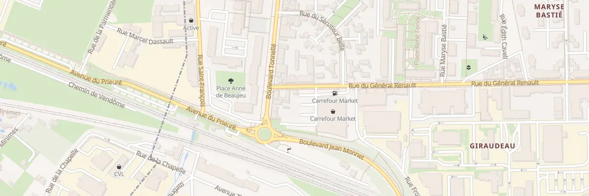 Plan du 312 Rue du Général Renault à Tours