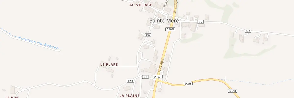 Plan du 2 Rue de la Plaine et du 19 Mars à Sainte-Mère