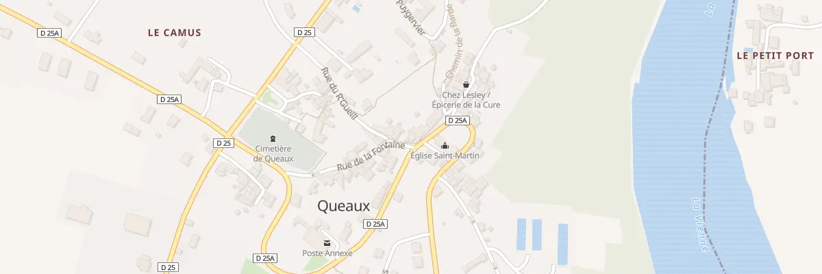 Plan du 1 Pl de l’Eglise à Queaux