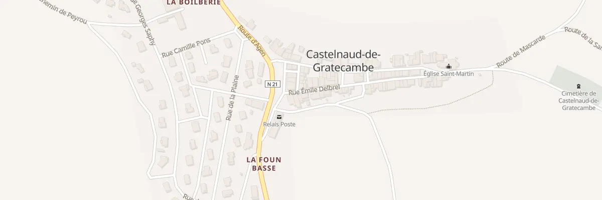 Plan du 28 Rue Emile Delbrel à Castelnaud-de-Gratecambe