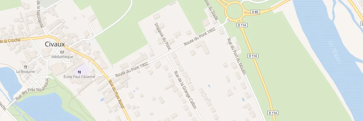 Plan du 1 Rue de la Grange Calbin à Civaux
