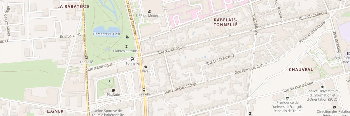 Plan du 342 Rue d’Entraigues à Tours