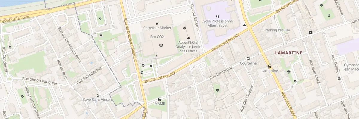 Plan du 48B Bd Preuilly à Tours