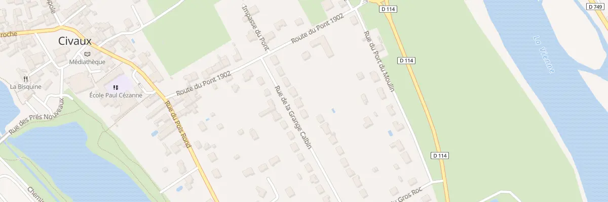 Plan du 7 Rue de la Grange Calbin à Civaux