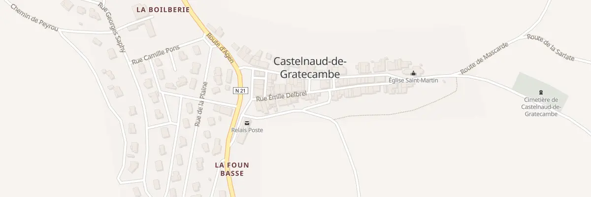 Plan du 76 Rue Emile Delbrel à Castelnaud-de-Gratecambe