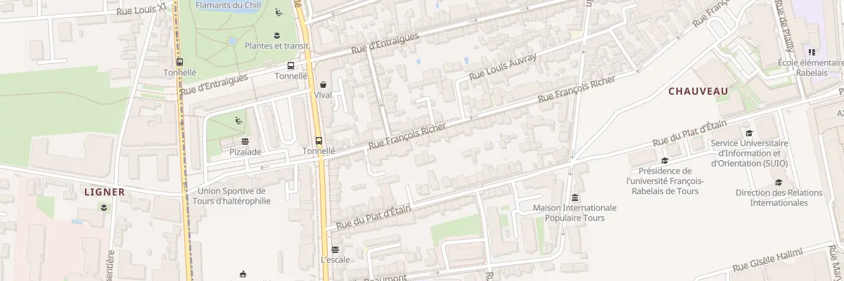 Plan du 82 Rue François Richer à Tours