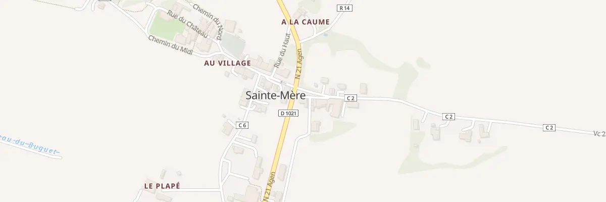 Plan du 2 Rue du Faubourg à Sainte-Mère