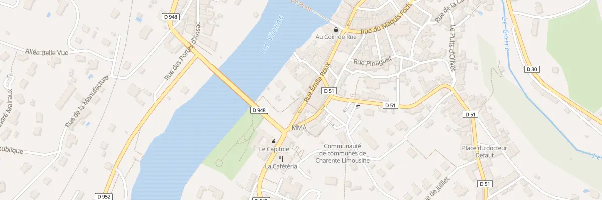 Plan du 22 Rue Emile Roux à Confolens