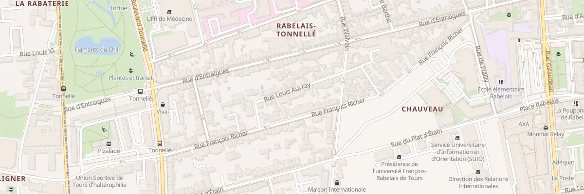 Plan du 22 Rue Louis Auvray à Tours