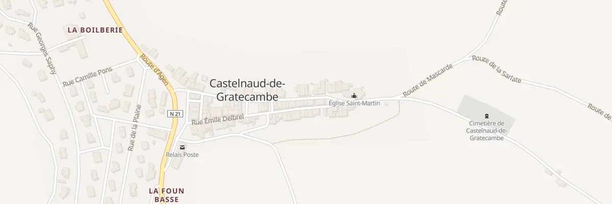 Plan du 201 Rue Emile Delbrel à Castelnaud-de-Gratecambe