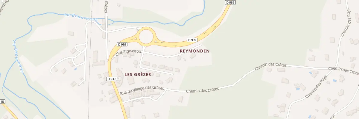 Plan du 619 Les Grezes à Chancelade
