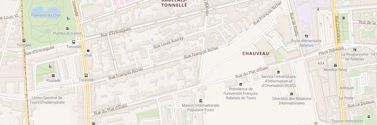 Plan du 40 Rue François Richer à Tours