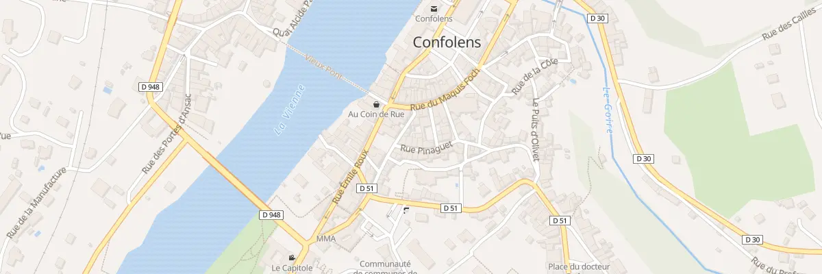 Plan du 7 Rue Bournadour à Confolens