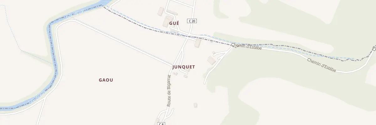 Plan du 1856 Rte de Bigarrat à Fals