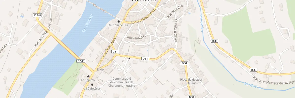 Plan du 6 Rue de l’Ancien Tribunal à Confolens
