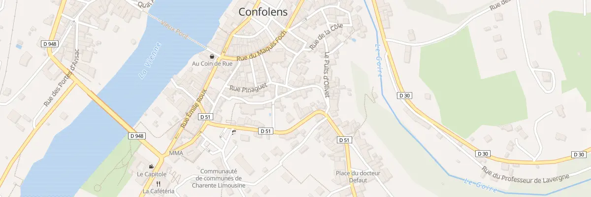 Plan du 1 Rue des Portes de Ville à Confolens