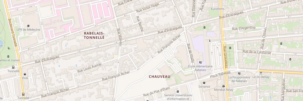 Plan du 57 Rue François Richer à Tours