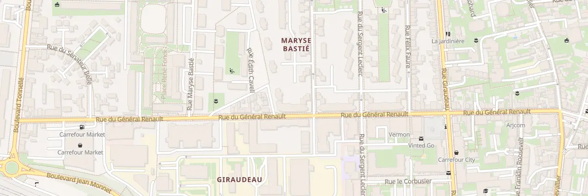 Plan du 193 Rue du Général Renault à Tours