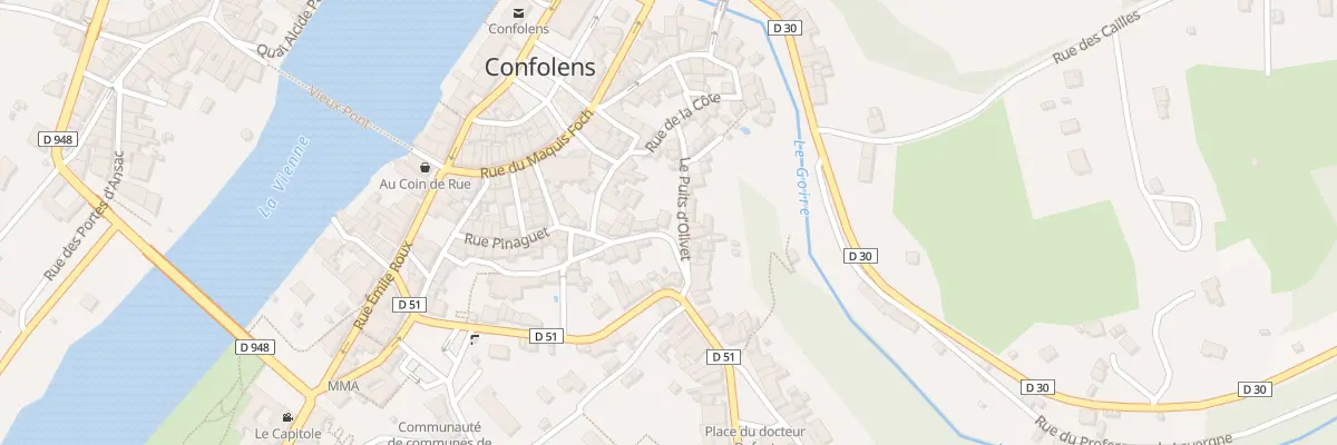 Plan du 13 Rue du Vieux Chateau Confolens à Confolens