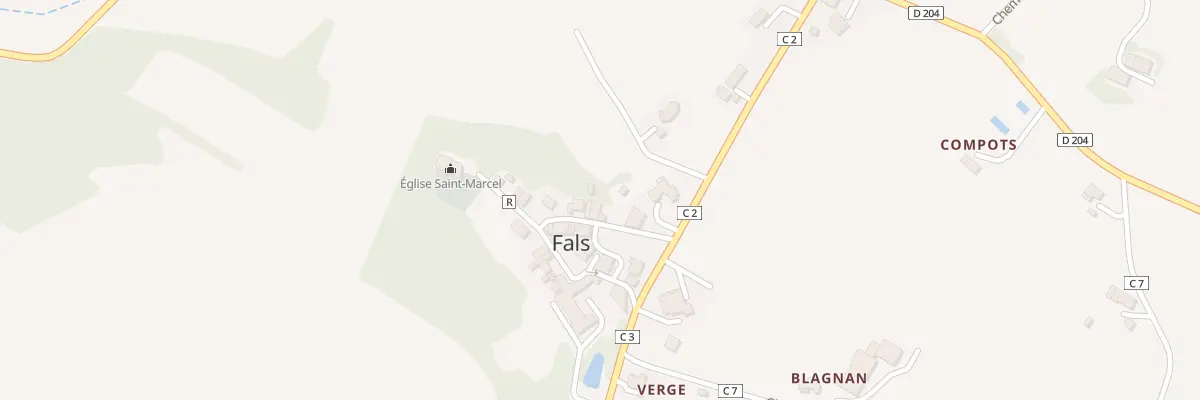 Plan du 6 Le Bourg à Fals