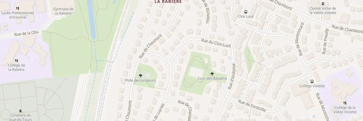 Plan du 1 Rue du Clos-Lucé à Joué-lès-Tours