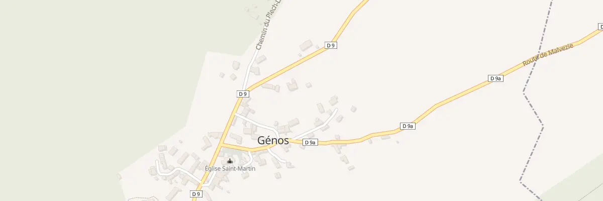 Plan du 40 Le Village à Génos