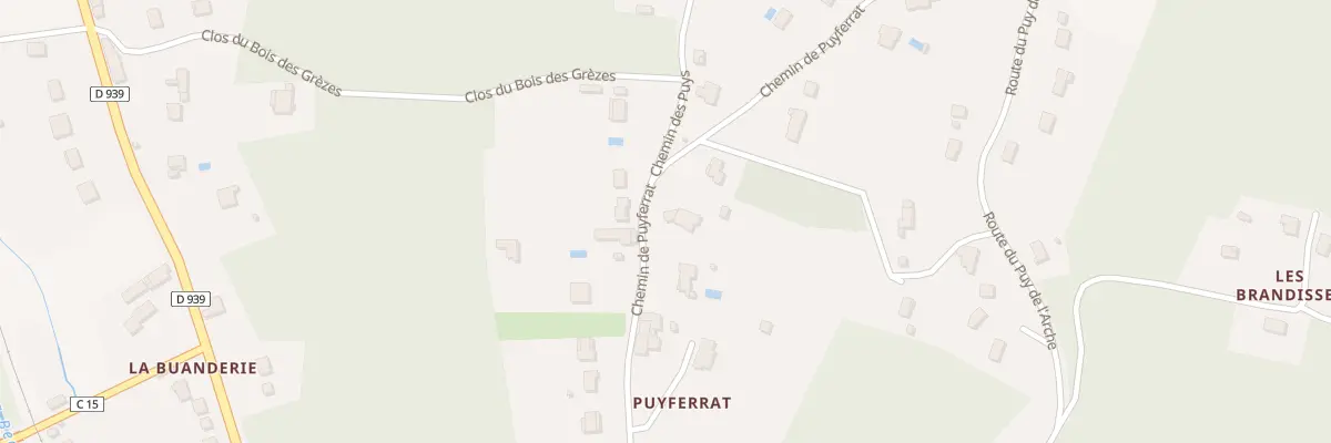 Plan du 42 Che Puyferrat à Chancelade