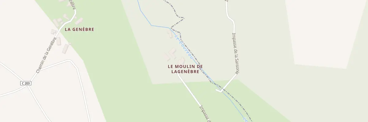 Plan du 101A Lagenebre à Monsac