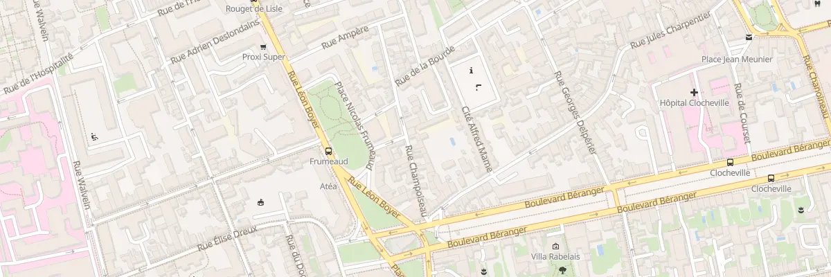 Plan du 34 Rue Champoiseau à Tours