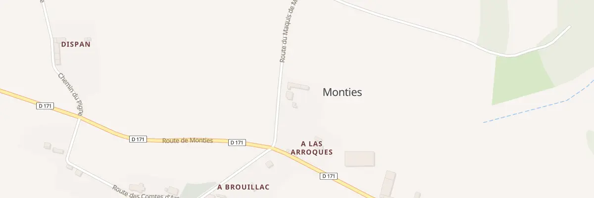 Plan du 5017 Aux Castex à Monties