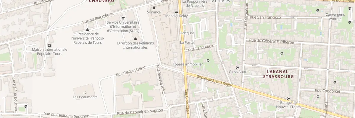 Plan du 121 Rue Giraudeau à Tours