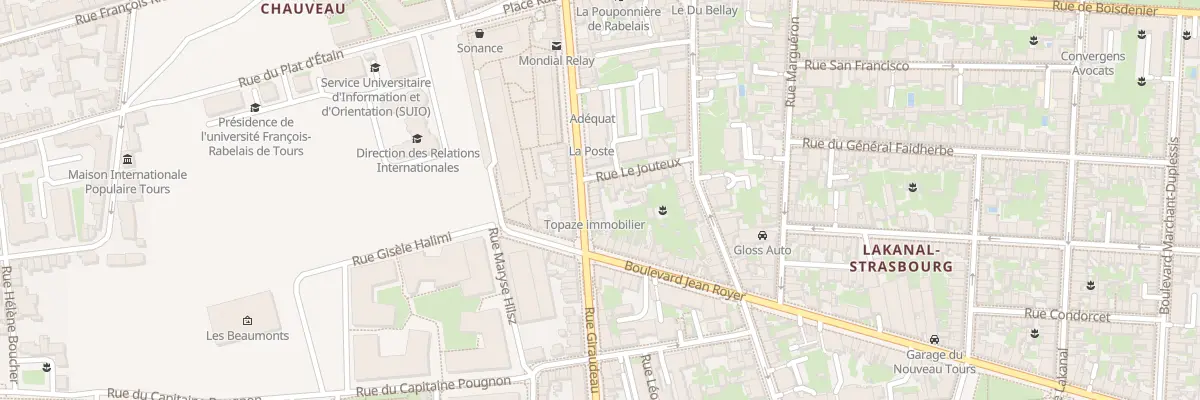 Plan du 118 Rue Giraudeau à Tours