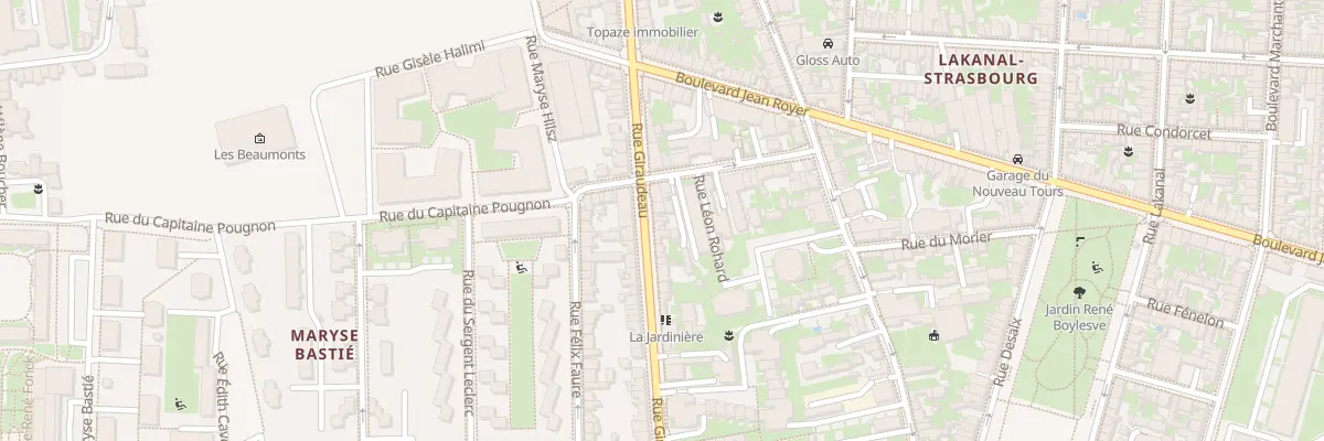 Plan du 156 Rue Giraudeau à Tours