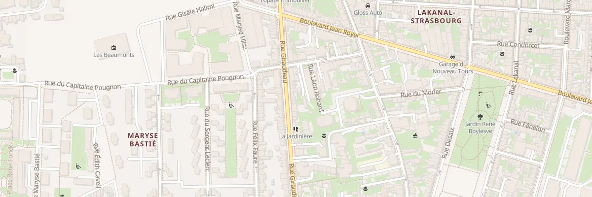 Plan du 164 Rue Giraudeau à Tours