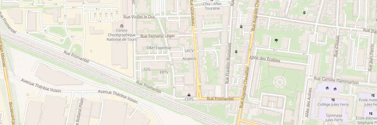 Plan du 293 Rue Giraudeau à Tours