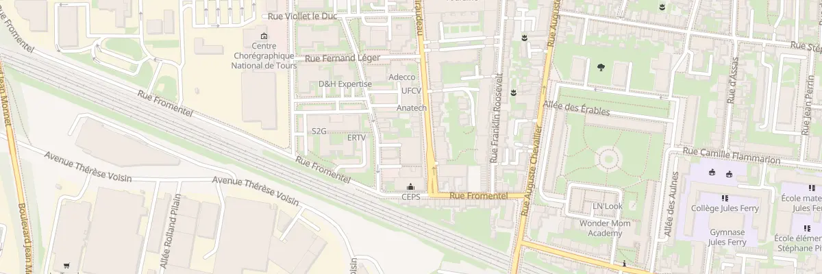 Plan du 301 Rue Giraudeau à Tours