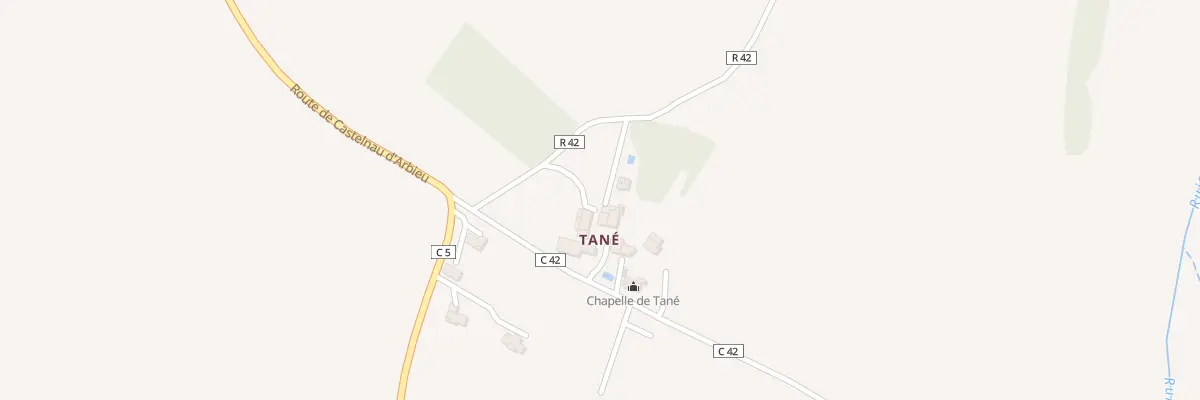 Plan du 6765 Tane à Lectoure