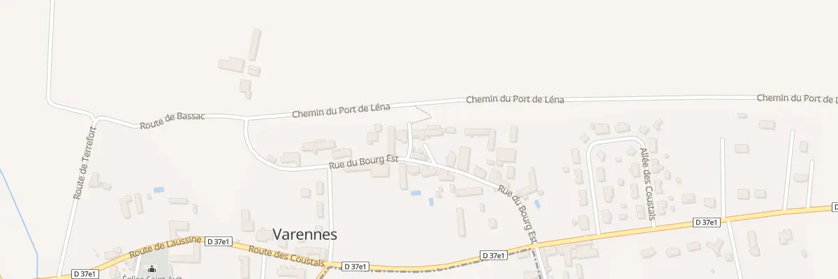 Plan du 67 Le Bourg Est à Varennes