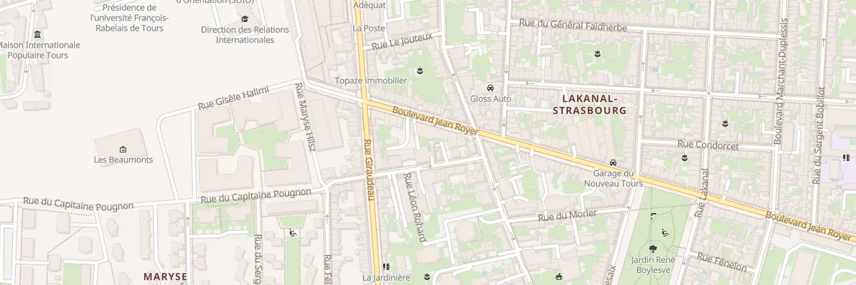 Plan du 150 Bd Jean Royer à Tours