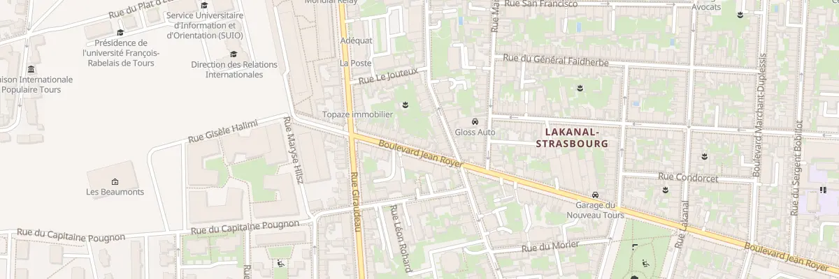 Plan du 221 Bd Jean Royer à Tours