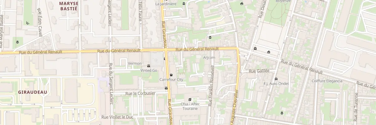 Plan du 146 Rue du Général Renault à Tours