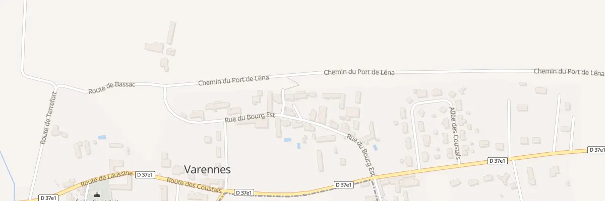 Plan du 66 Le Bourg Est à Varennes