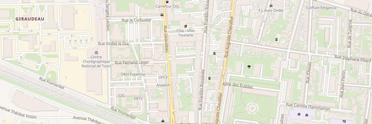 Plan du 256 Rue Giraudeau à Tours