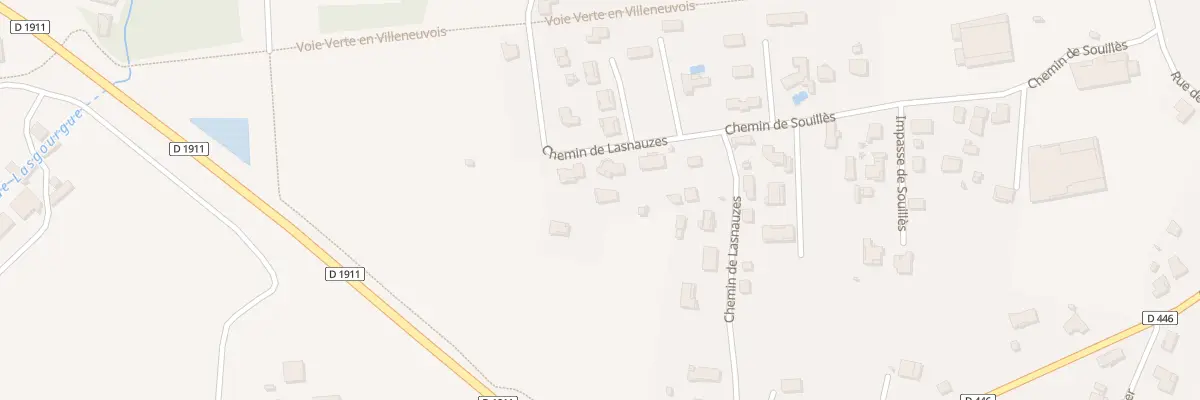 Plan du 290 Che de Lasnauzes à Bias