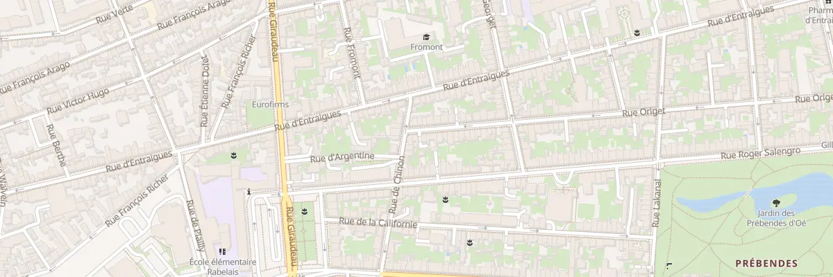 Plan du 182 Rue Origet à Tours
