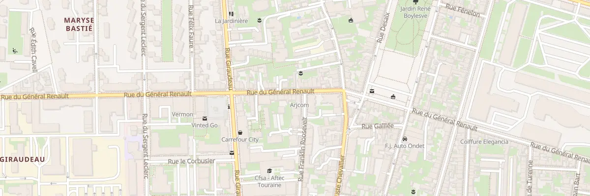 Plan du 132 Rue du Général Renault à Tours