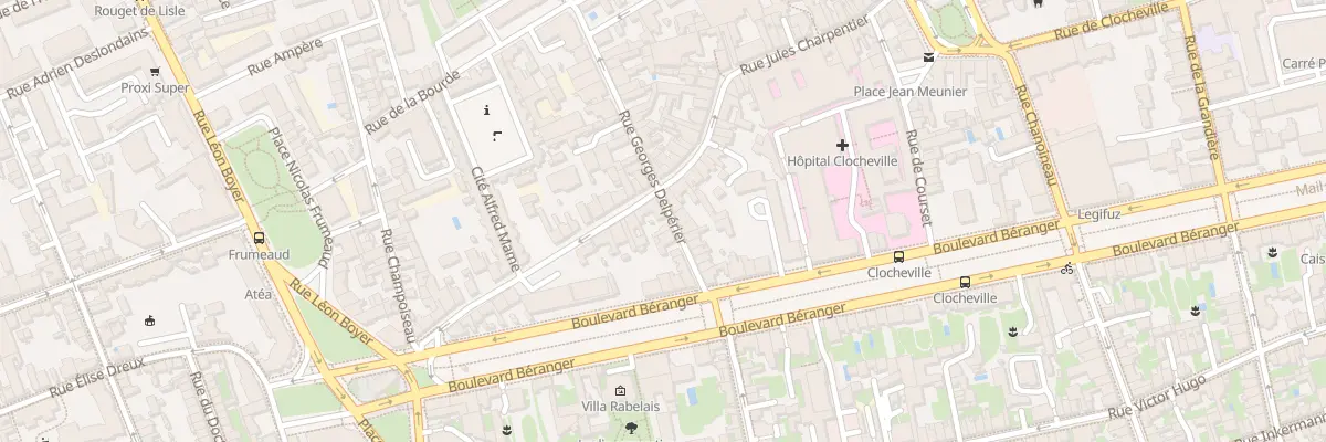 Plan du 45 Rue Georges Delperier à Tours