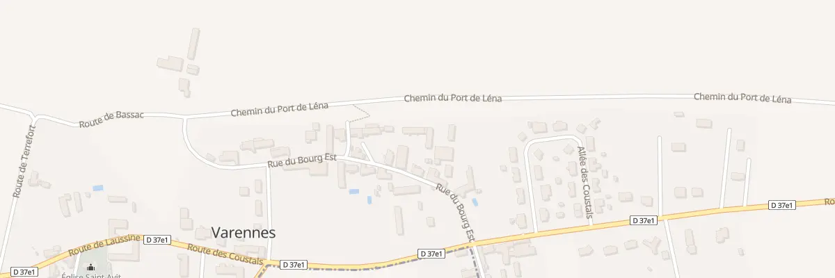 Plan du 60 Le Bourg Est à Varennes