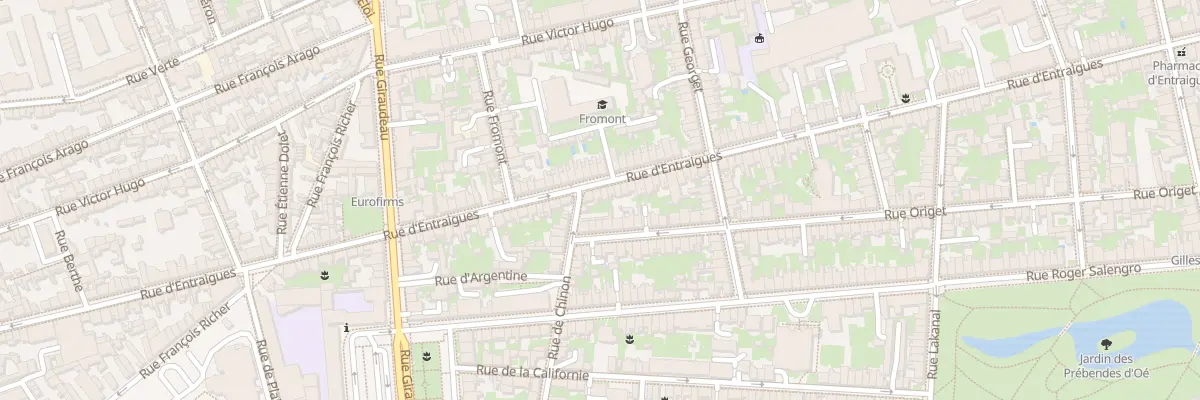 Plan du 174 Rue d’Entraigues à Tours